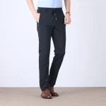 Men's Pants Business Black Suit Pants Slim Casual Straight Breathable Pants&Trousers
