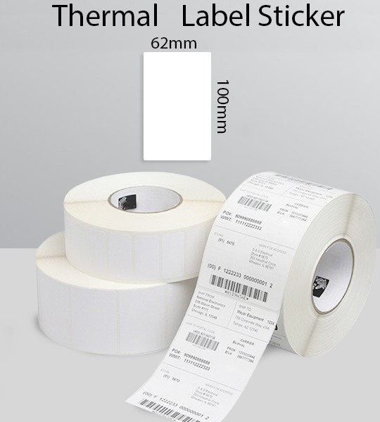 Thermal Label Sticker Size: 62mm x 100mm
